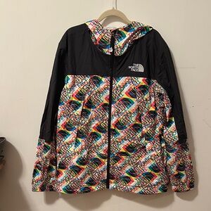 The North Face colorful raincoat